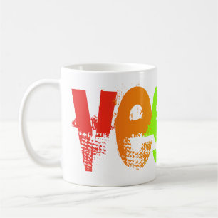 De Café Taza del arco iris del Grunge del vegano