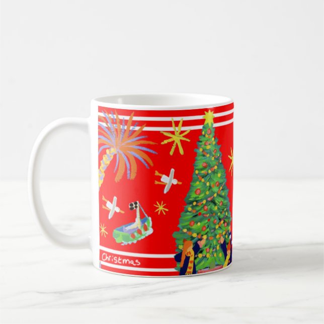 De Café Taza del arte: Taza del arte del navidad el (Izquierda)