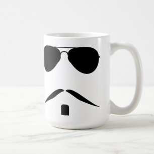 De Café Taza del aviador del bigote