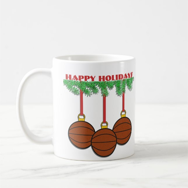 De Café Taza del baloncesto del navidad (Izquierda)