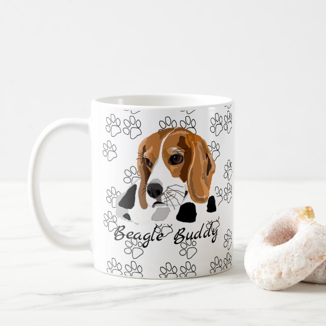 De Café Taza del beagle (Con donut)