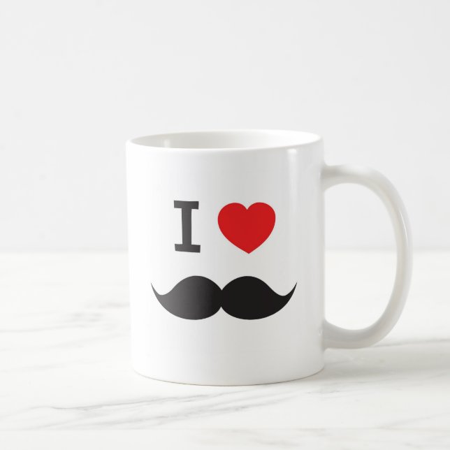 De Café Taza del bigote del amor (Derecha)