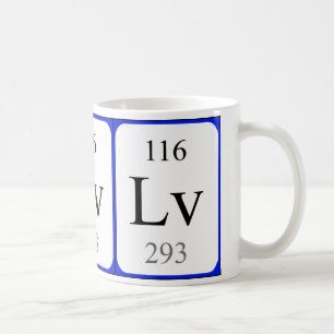 De Café Taza del blanco del elemento 116 - Livermorium