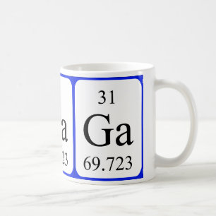 De Café Taza del blanco del elemento 31 - galio
