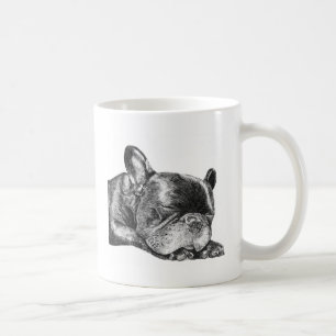 De Café Taza del bulldog francés el dormir