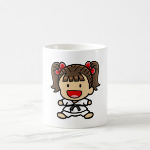 De Café Taza del chica del arte marcial