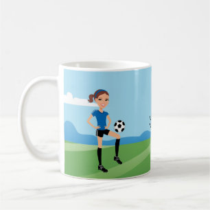 De Café Taza del chica del fútbol