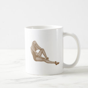 De Café Taza del chica Pin-para arriba