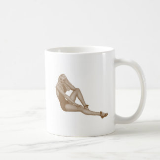 De Café Taza del chica Pin-para arriba