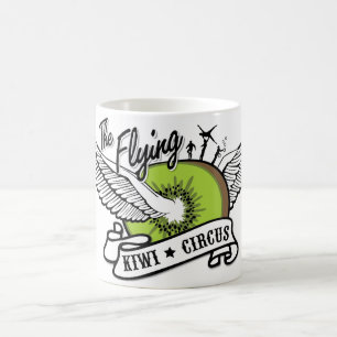 De Café Taza del circo del kiwi del vuelo
