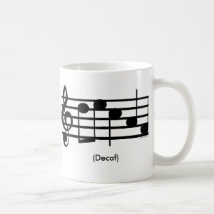 De Café Taza del Clef agudo del "Decaf"