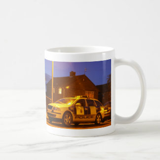 De Café taza del coche policía