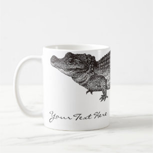 De Café Taza del cocodrilo del vintage