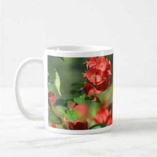 De Café Taza del colibrí en vuelo