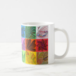 De Café Taza del collage por la margarita
