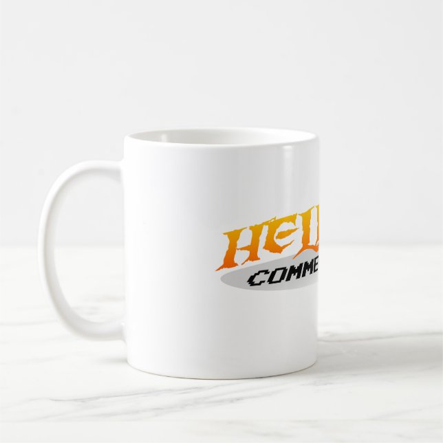 DE CAFÉ TAZA DEL COMENTARIO DEL FUEGO DEL INFIERNO (Izquierda)