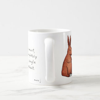 De Café taza del conejo tubo-que fuma