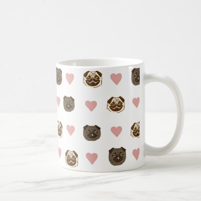 De Café taza del corazón del barro amasado (Derecha)