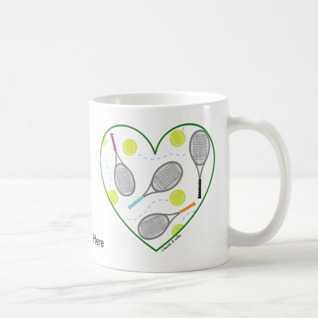 De Café Taza del corazón del tenis (Derecha)