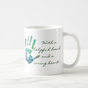 De Café Taza del corazón que cuida