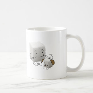 De Café Taza del cubo del azúcar con el perro del cubo del