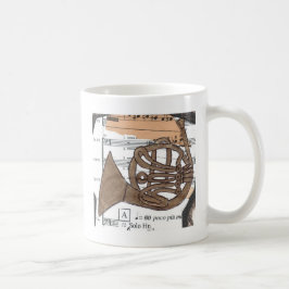 De Café Taza del cuerno (del francés)