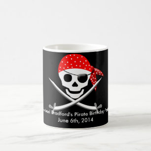 DE CAFÉ TAZA DEL CUMPLEAÑOS DEL PIRATA - PERSONALICE