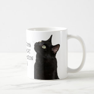 De Café Taza del día del aprecio del gato negro