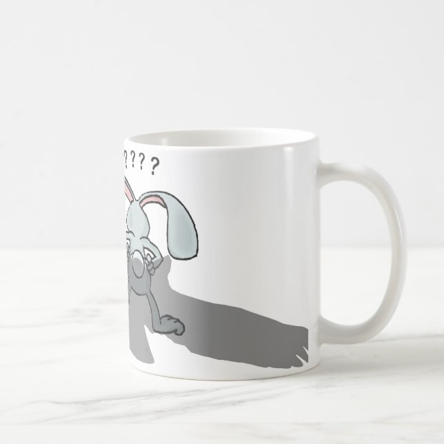 De Café ¿???? … Taza del dibujo animado del conejo (Derecha)