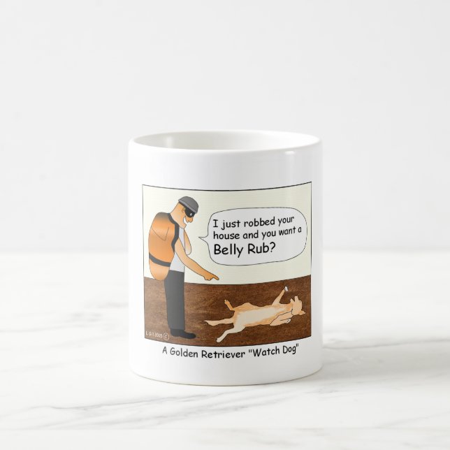 De Café Taza del dibujo animado del perro guardián del (Centro)