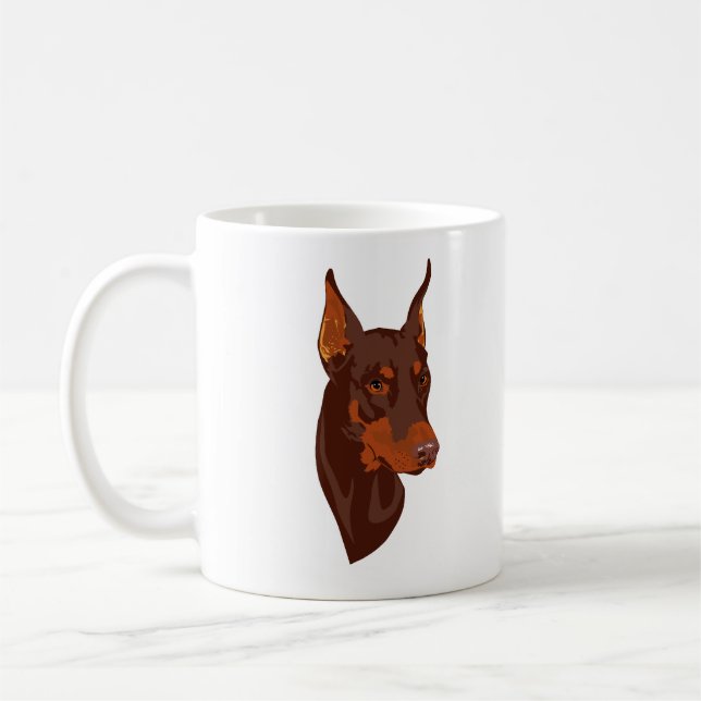 De Café Taza del Doberman (Izquierda)