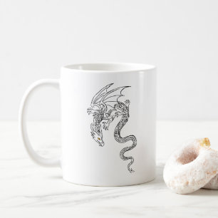 De Café Taza del dragón fantástico Ashwing criatura mitoló