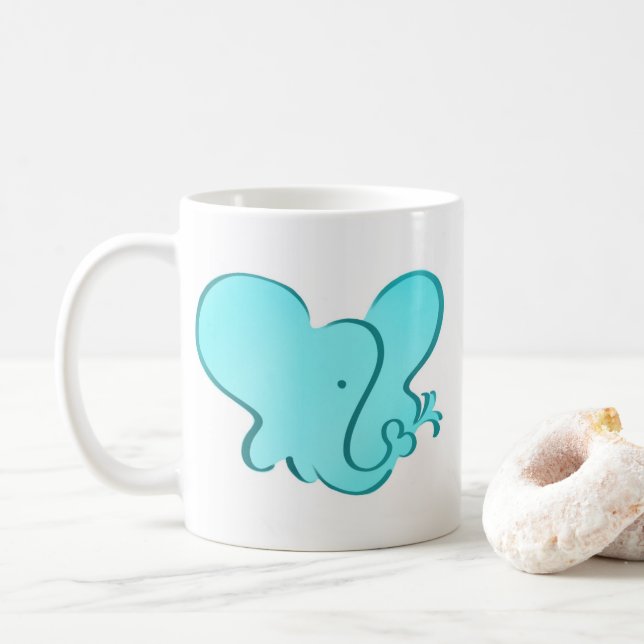De Café Taza del elefante (Con donut)