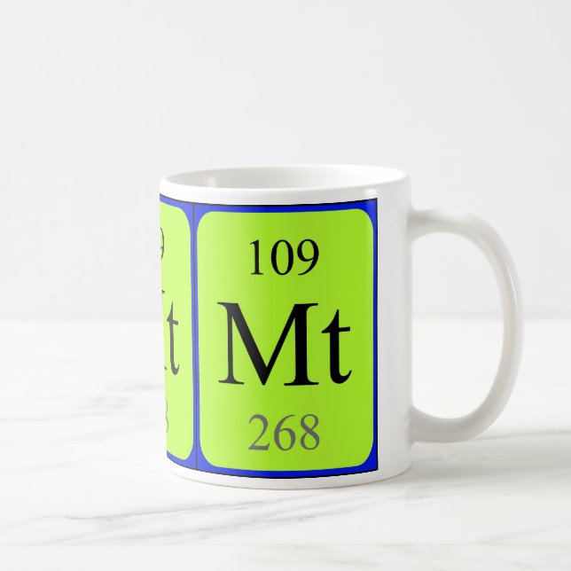 De Café Taza del elemento 109 - Meitnerium (Derecha)