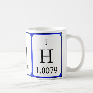 De Café Taza del elemento 1 - hidrógeno