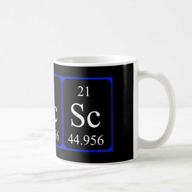 De Café Taza del elemento 21 - escandio (Derecha)