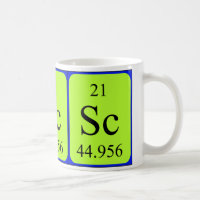Taza del elemento 21 - escandio