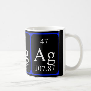 De Café Taza del elemento 47 - plata