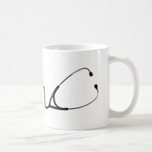 De Café Taza del estetoscopio EKG (Derecha)