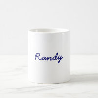 Taza del estilo del Randy-Nombre