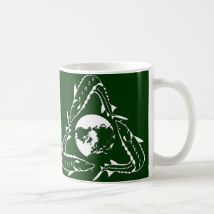 De Café Taza del esturión - recicle el blanco
