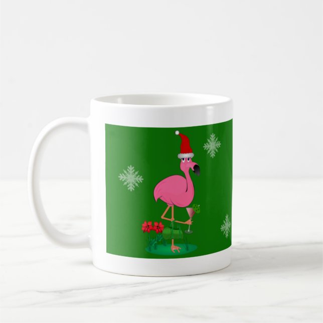 De Café Taza del flamenco del navidad (Izquierda)