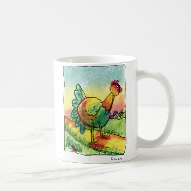 De Café Taza del gallo/del pollo (Derecha)