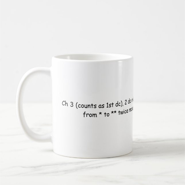 De Café Taza del ganchillo del Ch 3 (Izquierda)