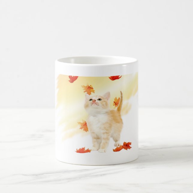 De Café Taza del gatito del otoño (Centro)