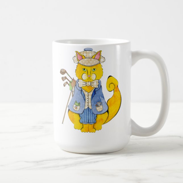 De Café Taza del gato del golfista (Derecha)