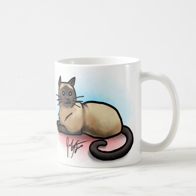 De Café Taza del gato - modelo siamés (Derecha)