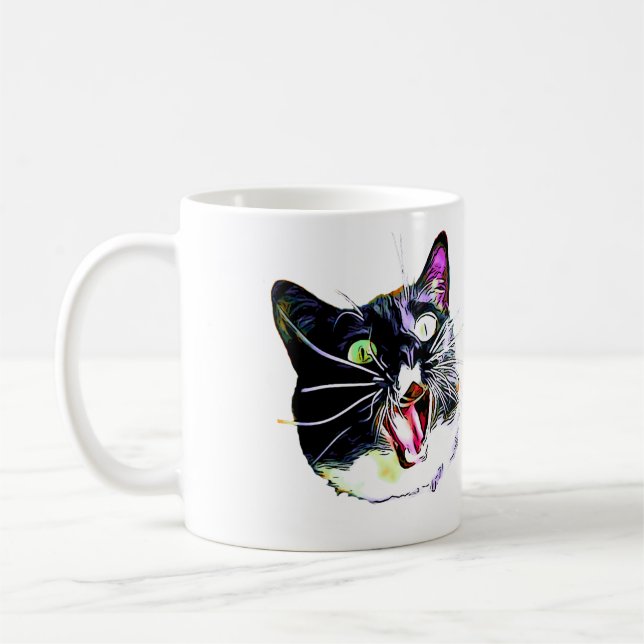 De Café Taza del gato que "vine, yo vio, I FRAZZED " (Izquierda)