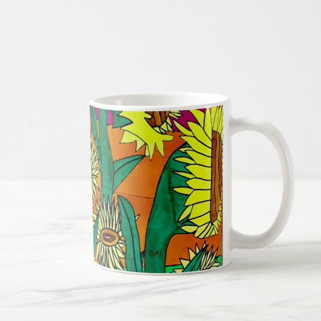 De Café Taza del girasol (Derecha)
