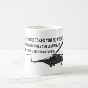 De Café Taza del helicóptero con la cita